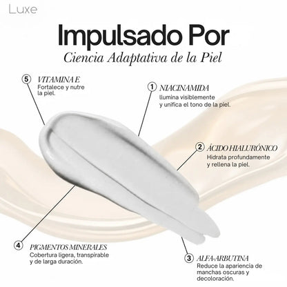 Luxe Piel™ | Base que se Adapta a Tu Tono Exacto en 3 Segundos