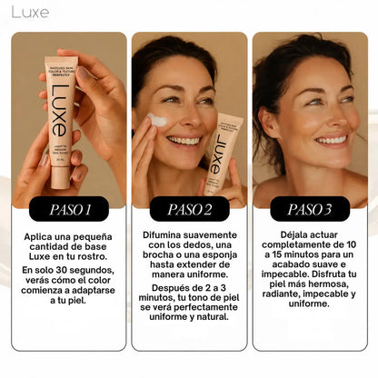 Luxe Piel™ | Base que se Adapta a Tu Tono Exacto en 3 Segundos