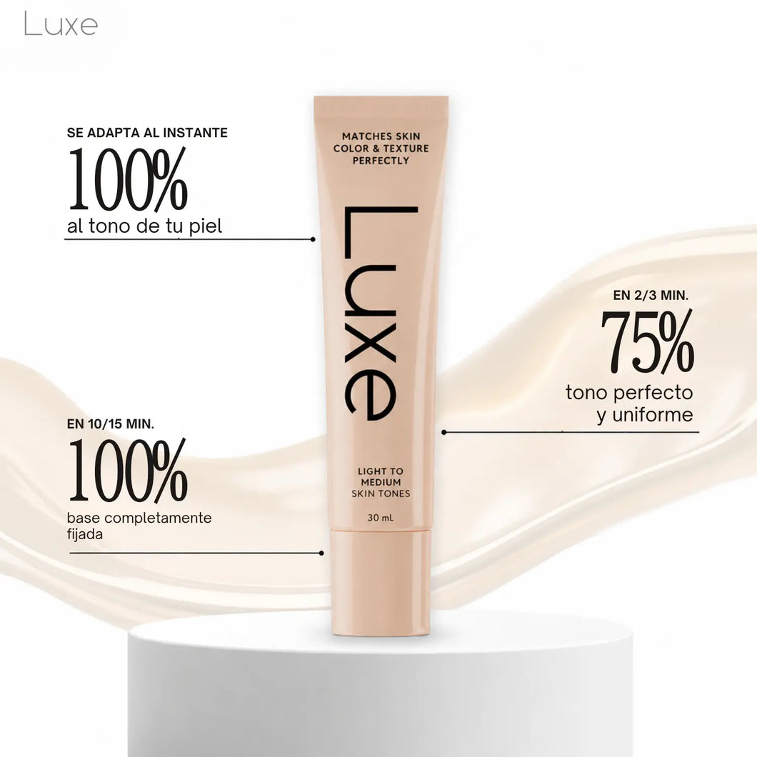 Luxe Piel™ | Base que se Adapta a Tu Tono Exacto en 3 Segundos