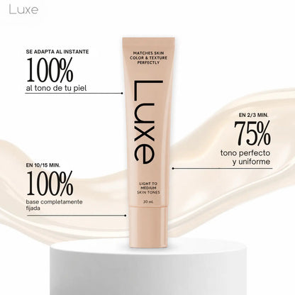 Luxe Piel™ | Base que se Adapta a Tu Tono Exacto en 3 Segundos