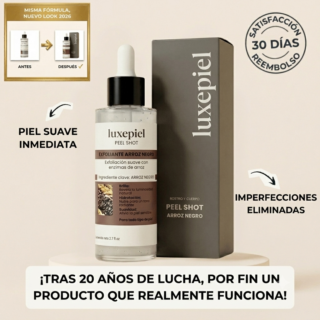 Luxe Piel™ - Black Rice Peel Shot | Transforma y Sublima Tu Piel