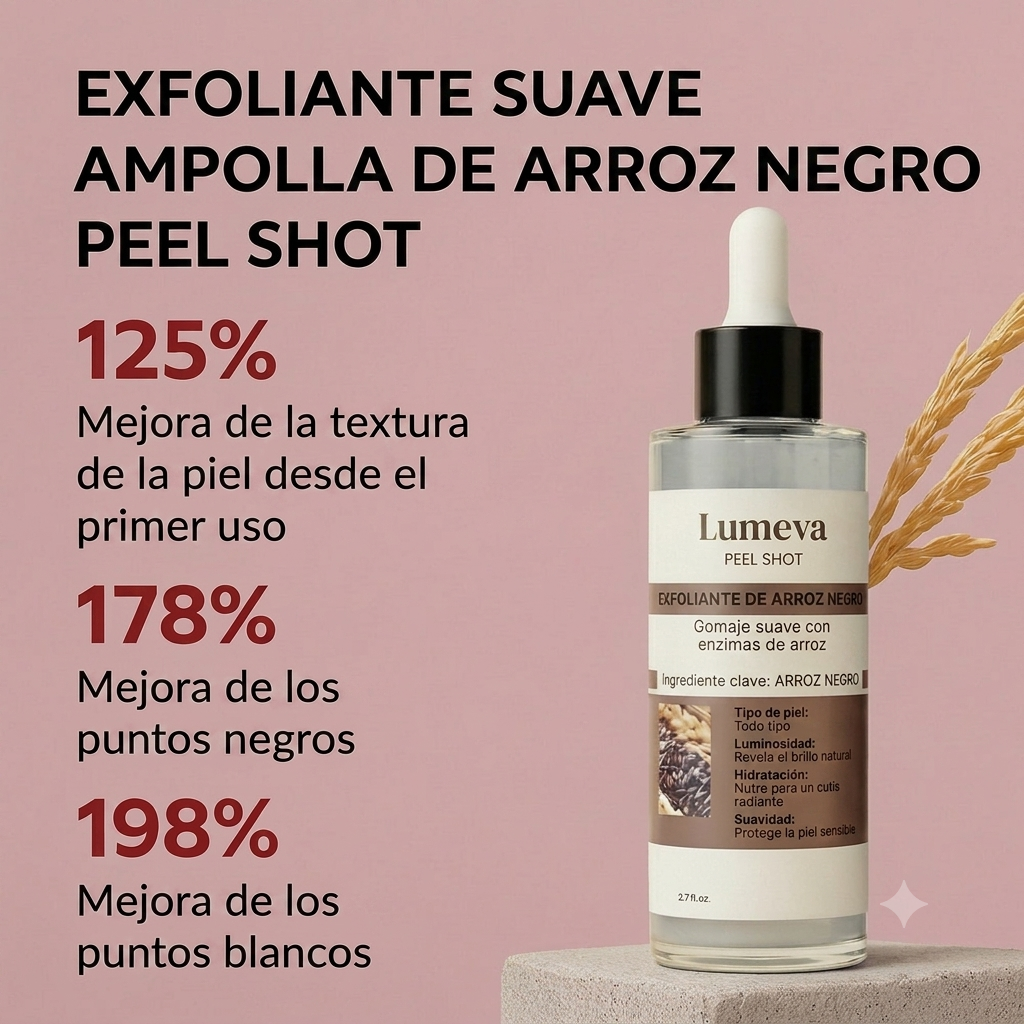 Luxe Piel™ - Black Rice Peel Shot | Transforma y Sublima Tu Piel
